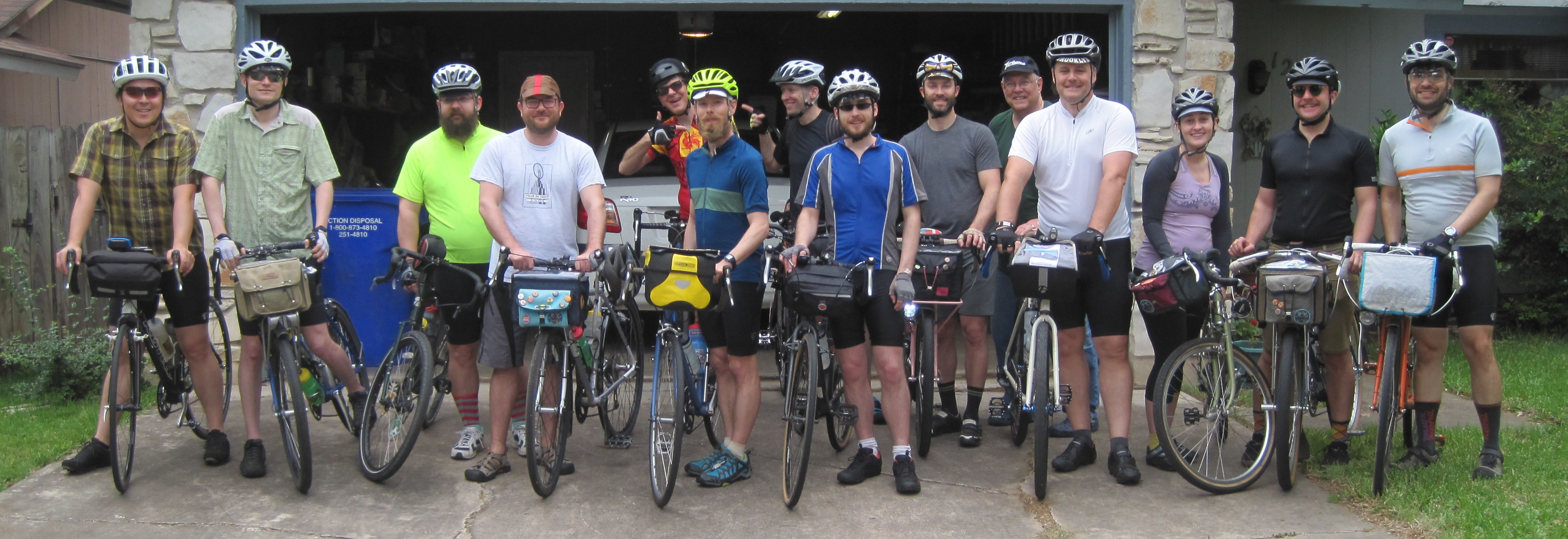 Central Texas riders getting ready to roll
